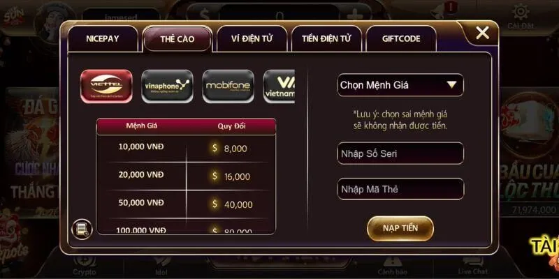 Hướng dẫn nạp tiền Sunwin qua ngân hàng 