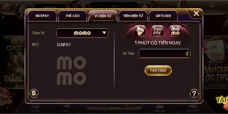 Quy trình nạp tiền Sunwin bằng thẻ cào điện thoại chi tiết 